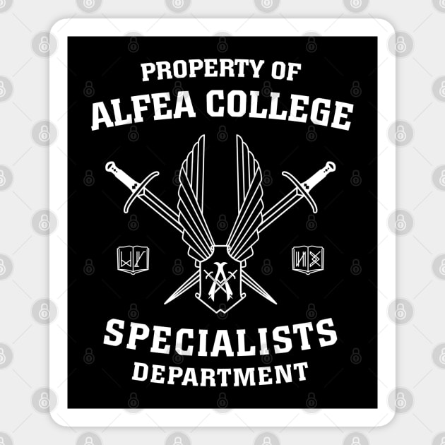 Property of Alfea College: Specialists Department Magnet by BadCatDesigns